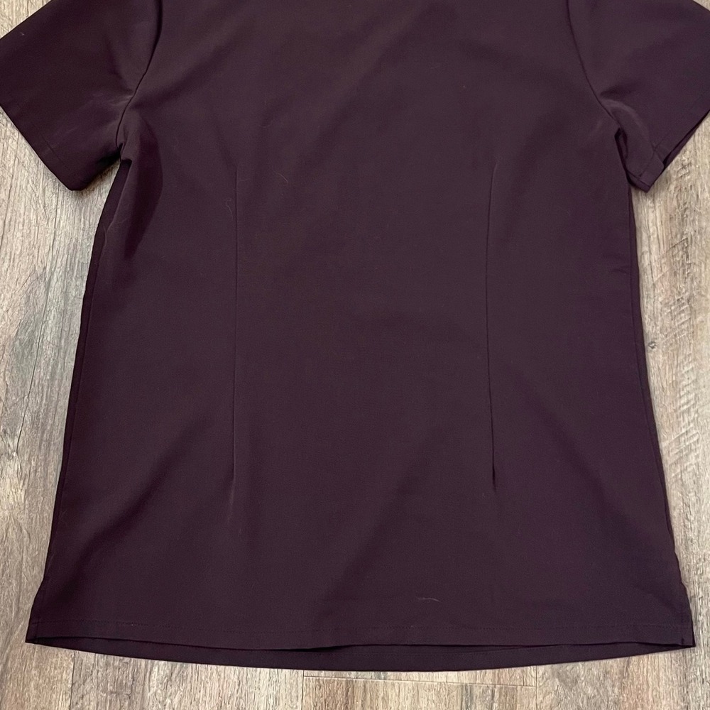 Catarina One-Pocket Scrub Top Brown V-Neck Short Sleeve FW1000 Size Small - Picture 7 of 10